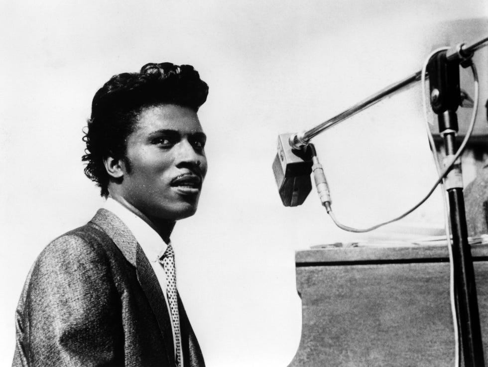 unspecified january 01: photo of little richard; posed portrait of little richard in a recording studio (photo by echoes/redferns)