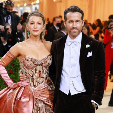 new york, new york   may 02 l r 2022 met gala co chairs blake lively and ryan reynolds attend the 2022 met gala celebrating in america an anthology of fashion at the metropolitan museum of art on may 02, 2022 in new york city photo by theo wargowireimage