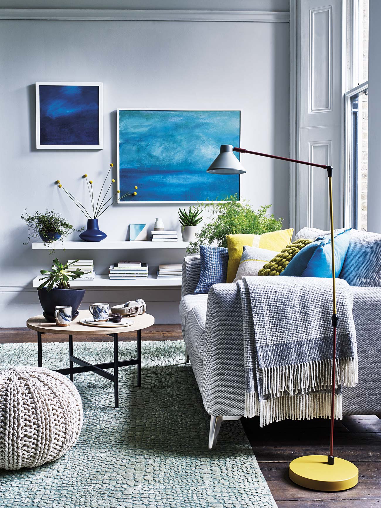 tendencias decorativas salón en azules