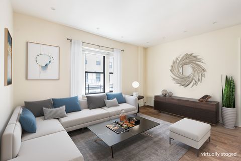 living room in the renovated nyc apartment