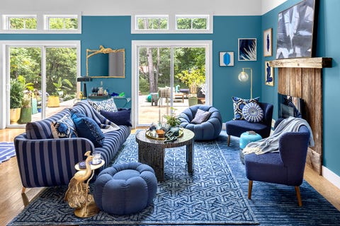 blue living room