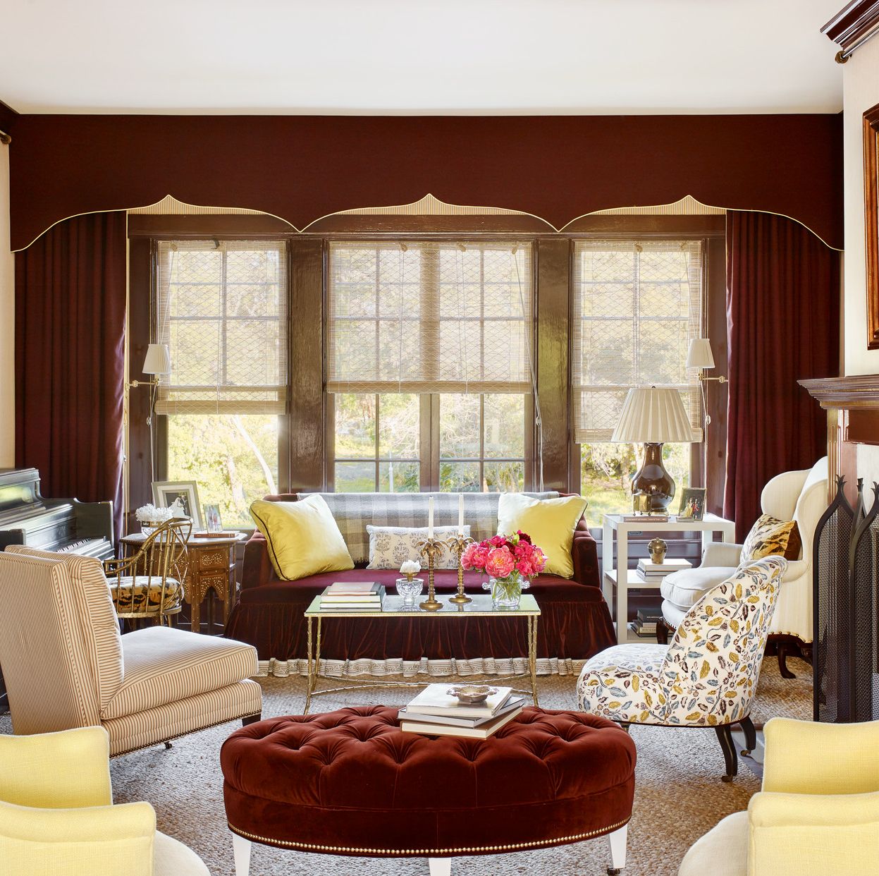 yellow color schemes for living room