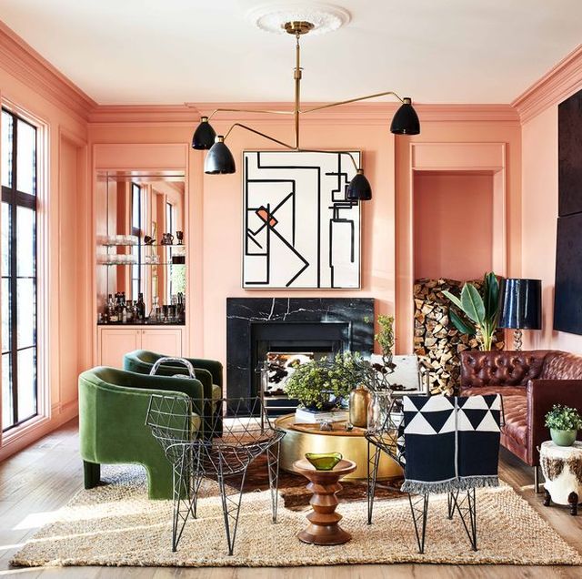 25 ideas para decorar el salón con mezclas atrevidas de color
