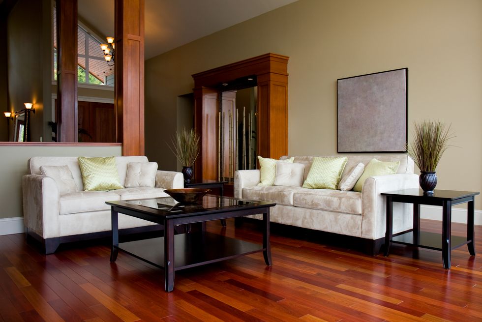 living room in luxury home