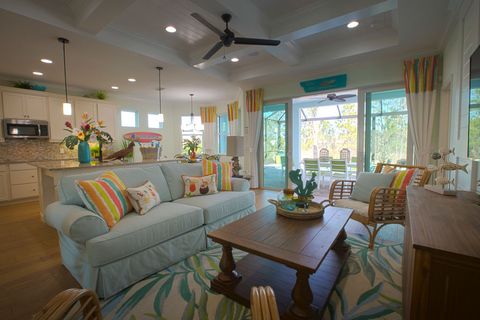 DAYTONA BEACH, FL - MARCH 2: Living room in the 'Coconut' model