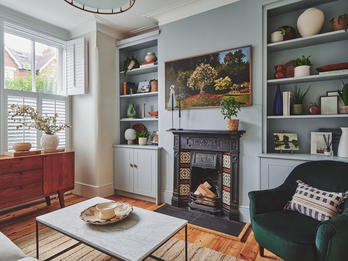 An Eclectic Living Room Makeover In