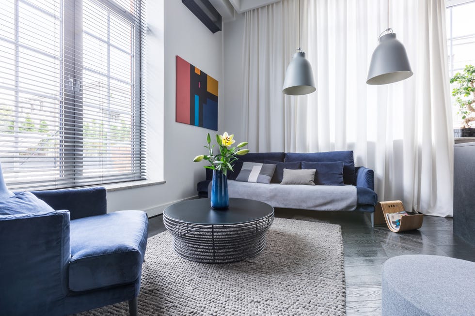 Living room with upholstered furniture