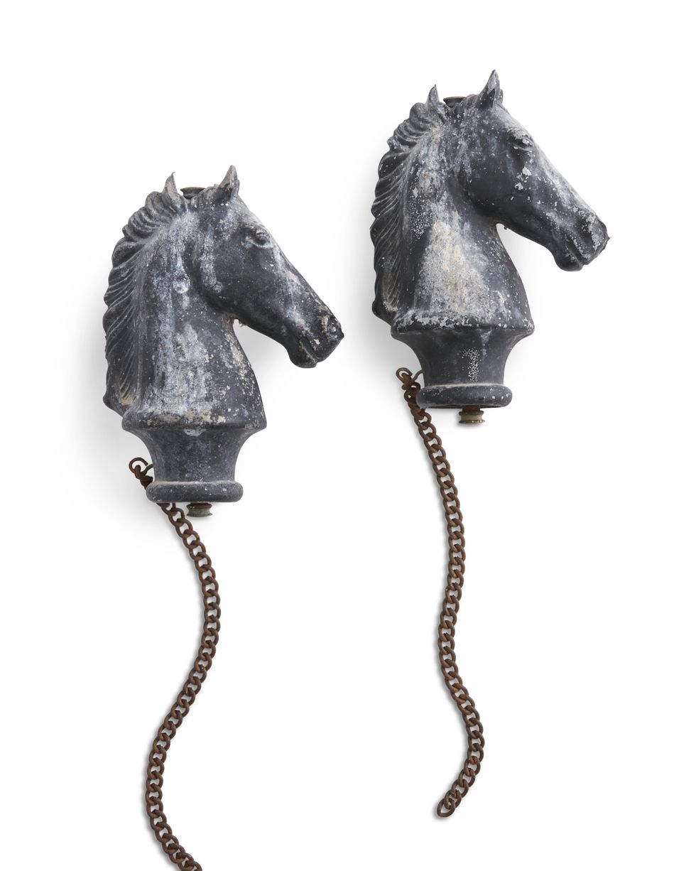 antique hitching post horse finials