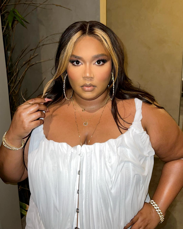 Lizzo wears the celebrity-loved 'wet look' dress