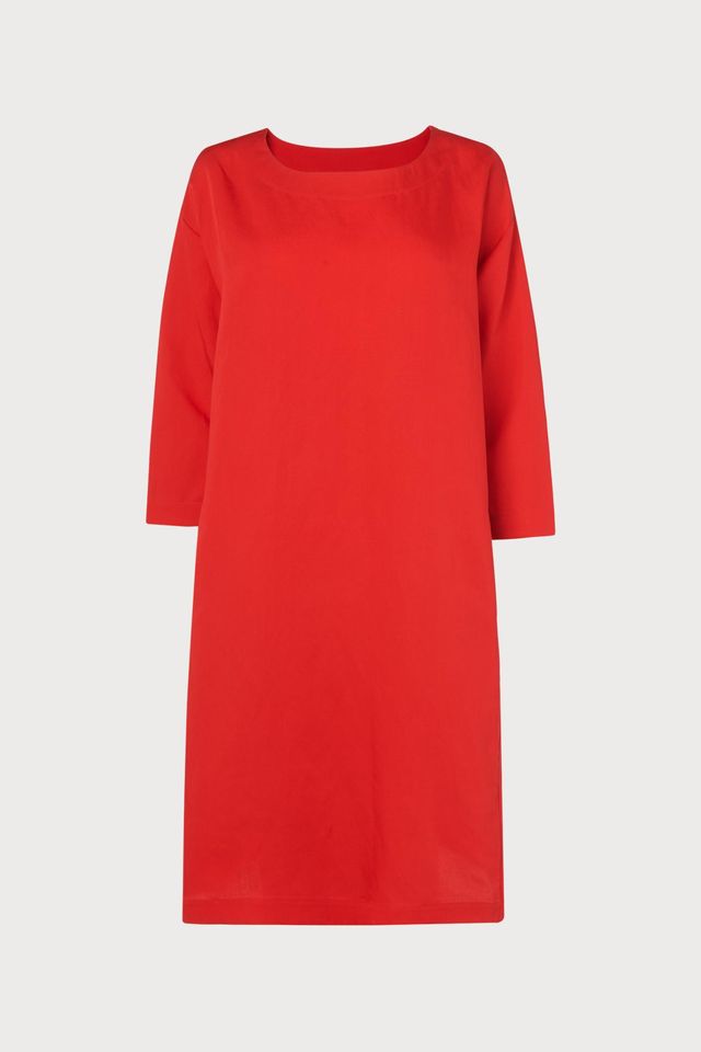 Clothing, Red, Dress, Sleeve, Day dress, Pink, Outerwear, Sheath dress, A-line, Cocktail dress, 