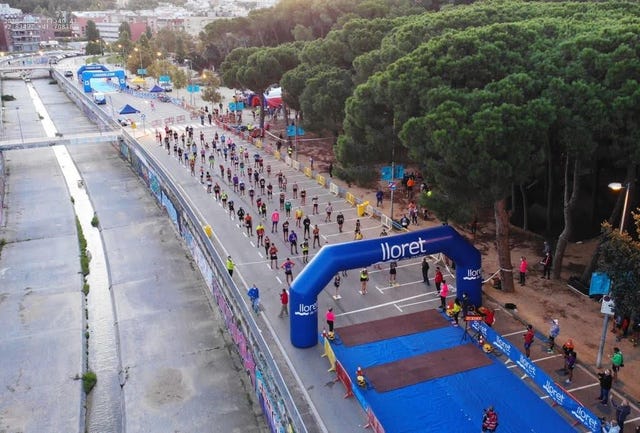 imagen de la salida de la primera competición solo para vacunados en españa