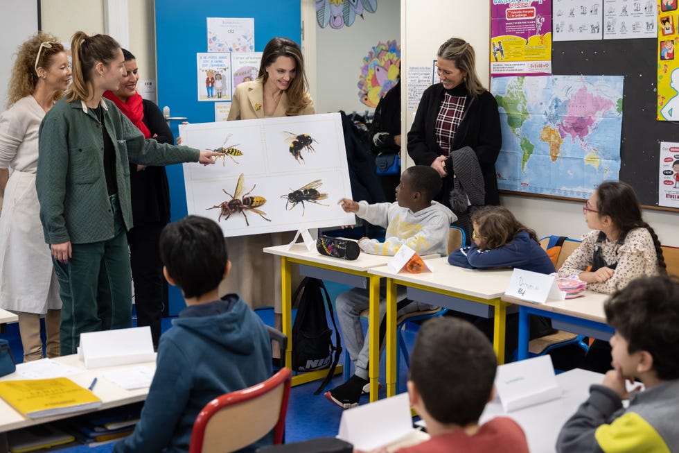 angelina jolie and guerlain bee school program