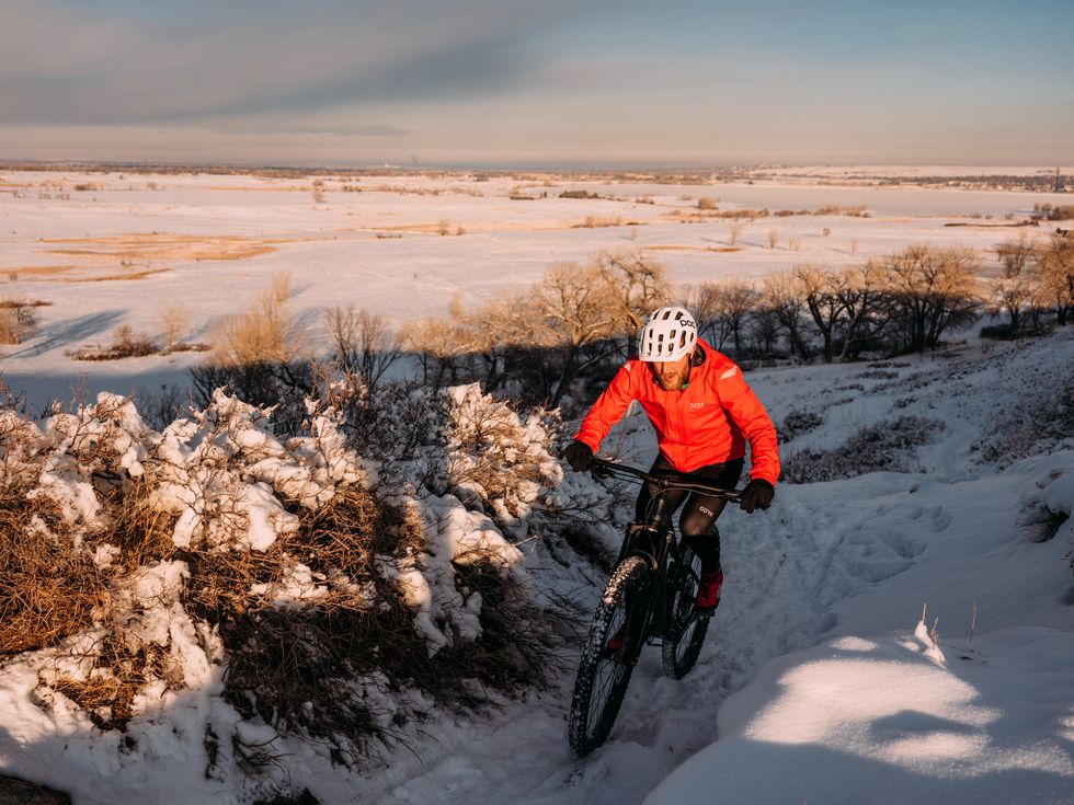 Cycle sport, Cycling, Bicycle, Cyclo-cross, Snow, Vehicle, Winter, Outdoor recreation, Recreation, Mountain bike, 