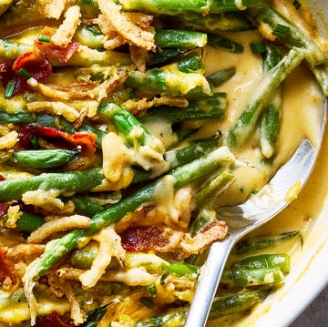 Loaded Green Bean Casserole loaded green bean casserole topped with bacon