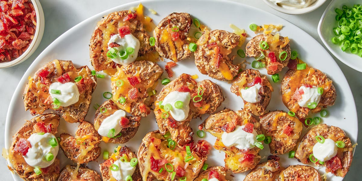 Crispy Smashed Loaded Potatoes