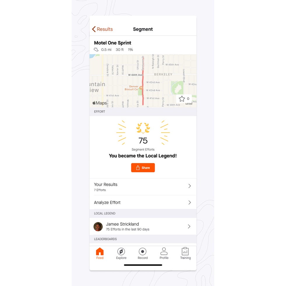 strava local legends nueva actualización