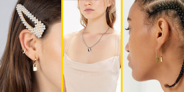The Padlock Jewelry Trend Is About to Be Everywhere - Lock Necklaces,  Earrings, Bracelets