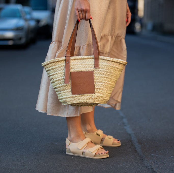 Loewe, Bags, Preloved Loewe Raffia Bucket Bag