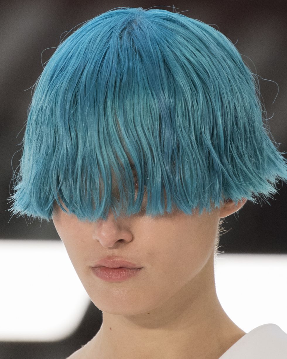 high fashion futurism hair trend ss22