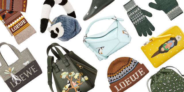 LOEWE(ロエベ) 手袋 ダークグリーン×白 Suna Fujitaコラボ