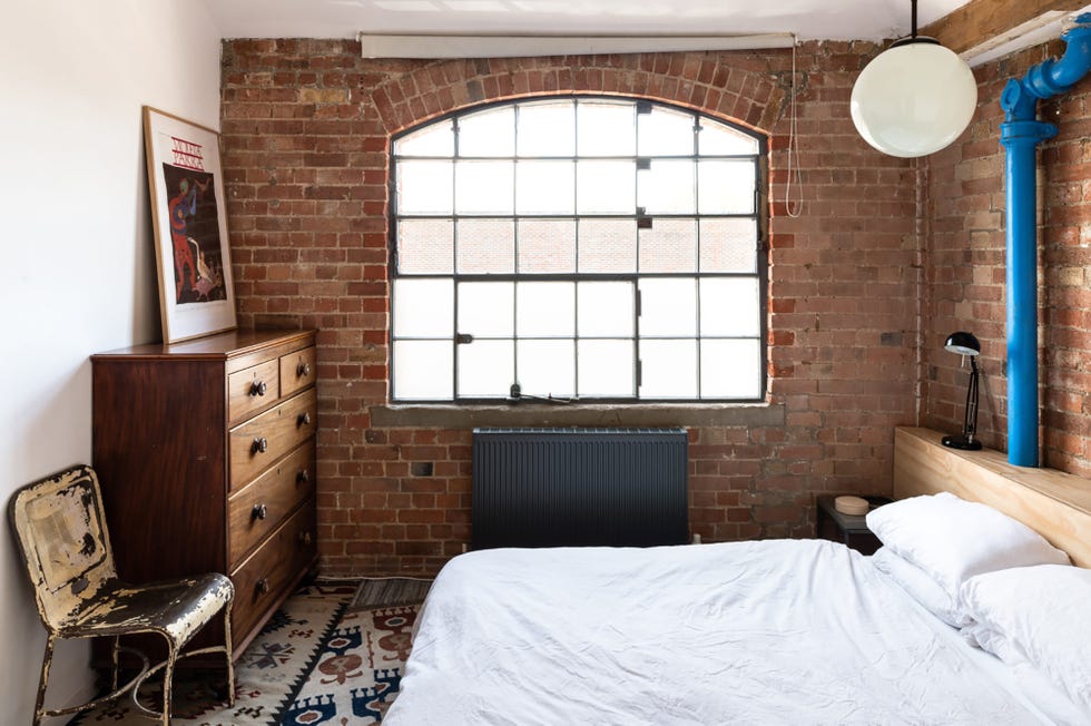 dormitorio de estilo industrial