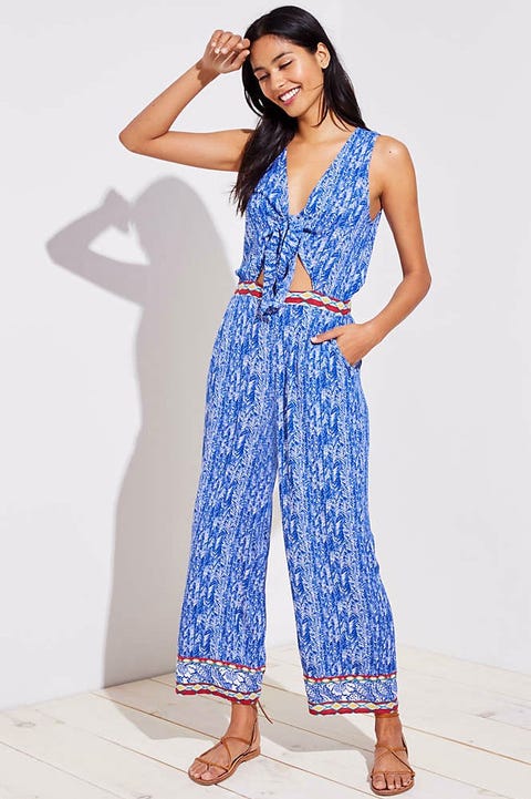Clothing, Blue, Fashion model, Neck, Waist, Photo shoot, One-piece garment, Dress, Leg, Pajamas, 