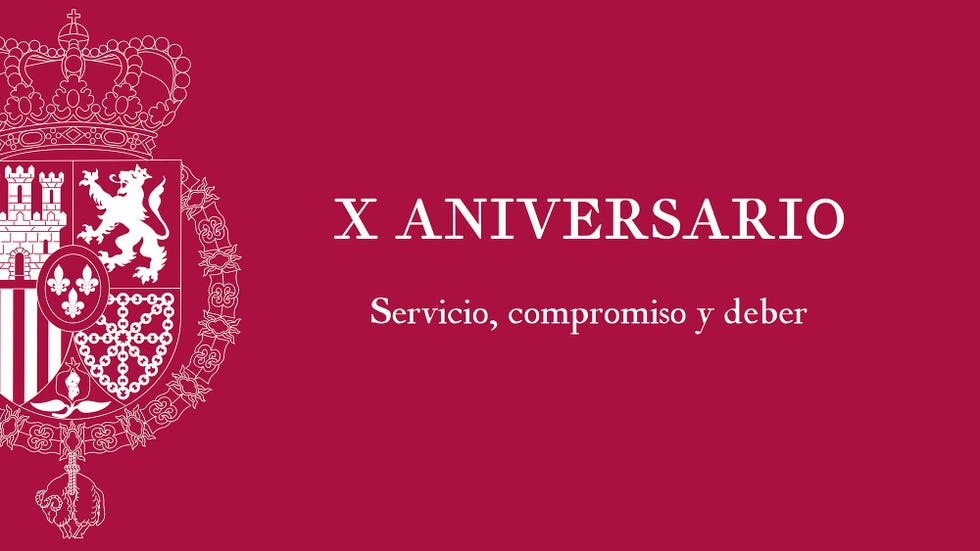 emblema del rey por sus 10 anos como rey