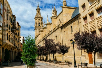 paisaje de logroño con su catedral