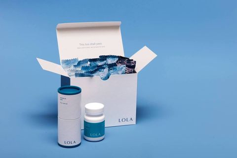 A box of LOLA tampons and period-care products