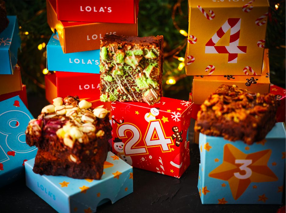 lola's cupcakes christmas brownie advent calendar