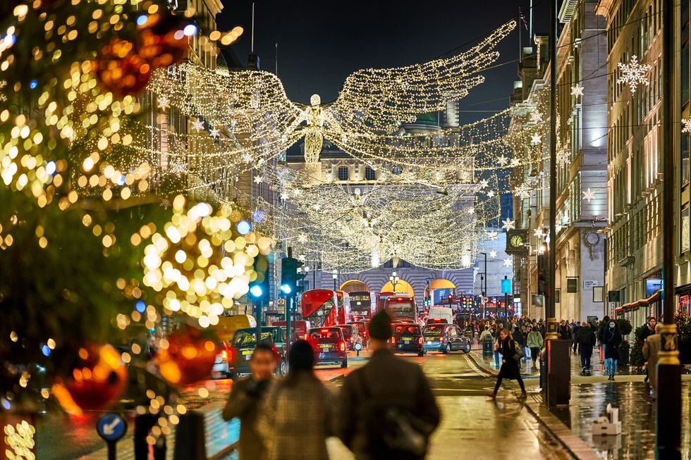 london christmas lights on lower regents street