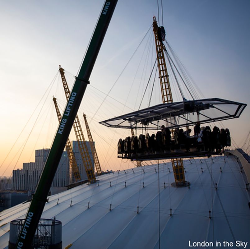 london in the sky at the o2