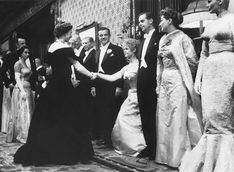 brigitte bardot introduced to queen elizabeth ii 1956