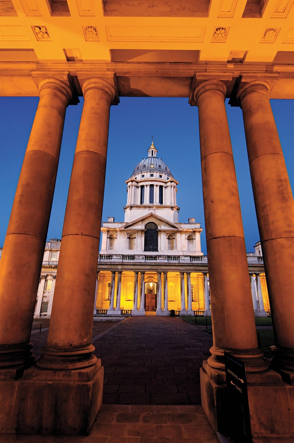 Het Old Royal Naval College getuigt nog van de tijd waarin Greenwich het kloppende hart van het maritieme wereldrijk van de Britten was Het College werd gebouw op de runes van het Tudorpaleis Palace of Placentia