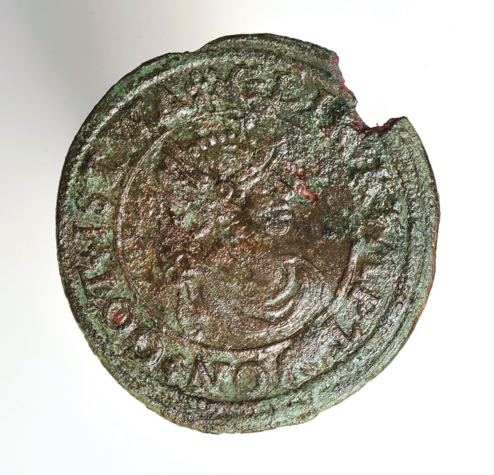 Deze betaalpenning die alleen voor de aanschaf van bepaalde koopwaar werd gebruikt is in het bisschopspaleis van Winchester gevonden