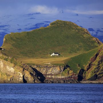 a lonely house on ellidaey island