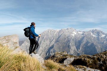 lonely man in the mountain