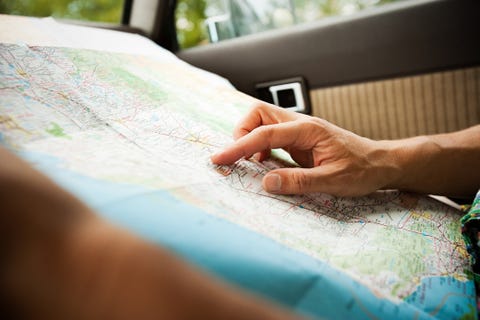 Person with a map Person with a map