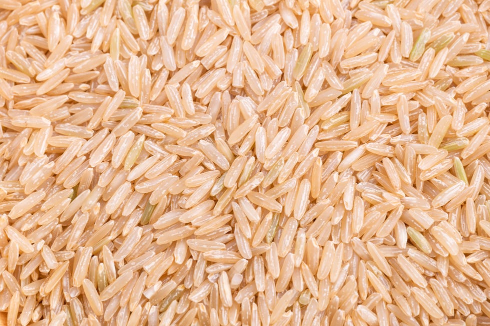long grain brown rice texture and pattern background