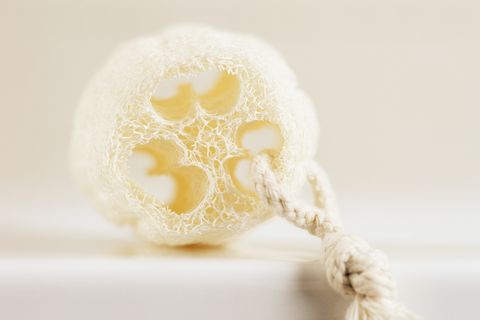 Loofah on a rope