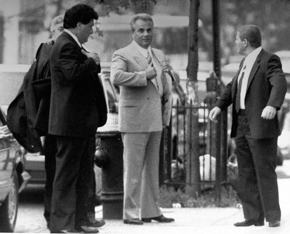 looking cool even on a hot day, reputed mob boss john gotti 