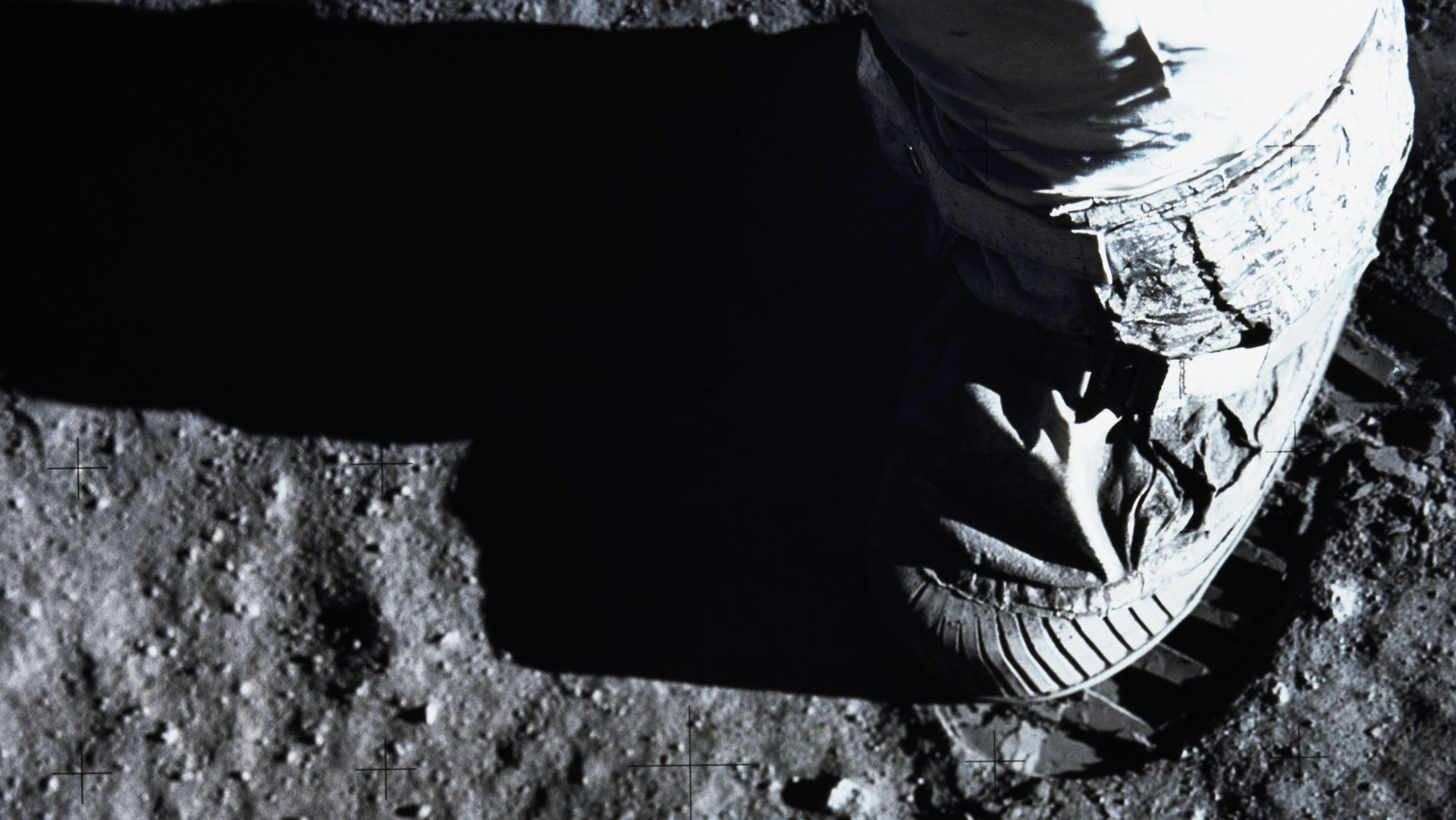 Astronaut's Boot on Moon Surface