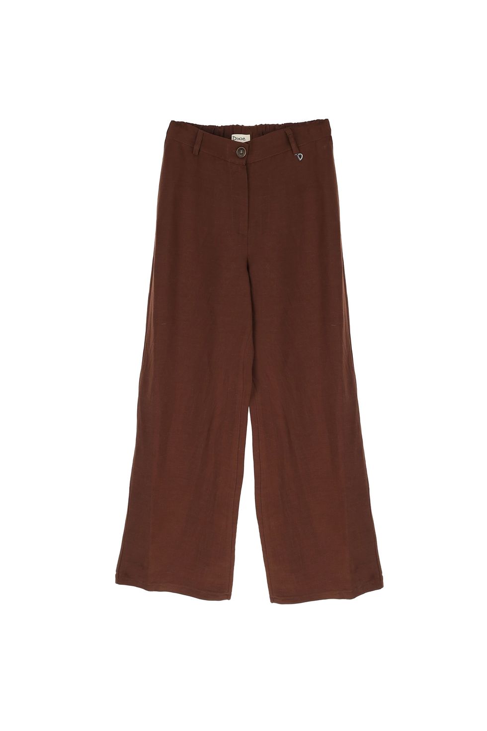 pantalón lino marrón chocolate dixie