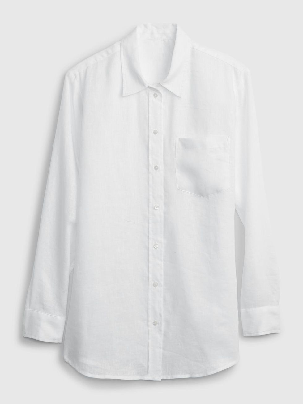 camisa de lino blanco de gap
