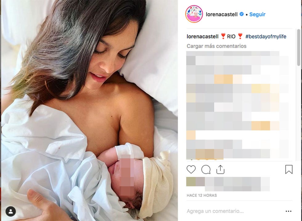 Lorena Castell presenta a su hijo Río