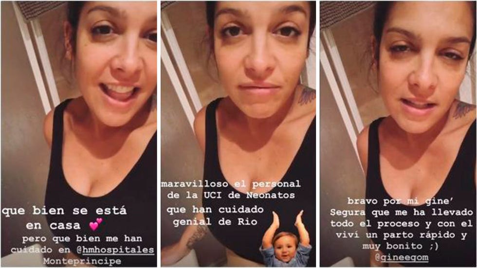 Lorena Castell ya está en casa con su hijo Río