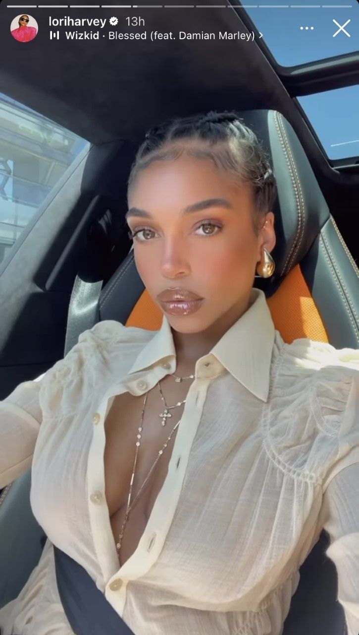 Lori Harvey Radiated Angelic Vibes In A Sheer Blouse And Jewelry