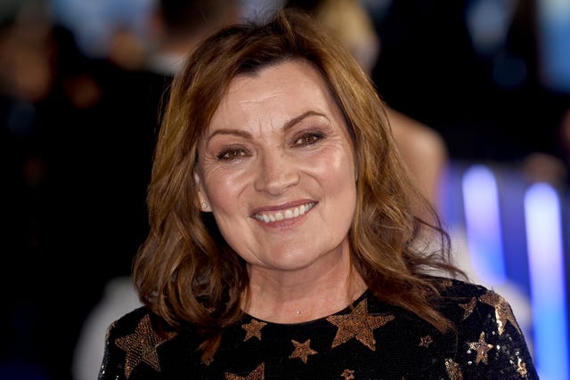 lorraine kelly ditsy blue midi dress
