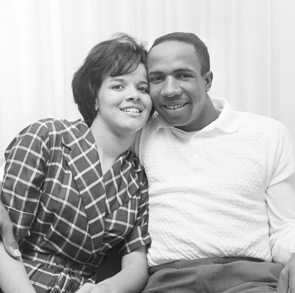 frank robinson with fiancee barbara