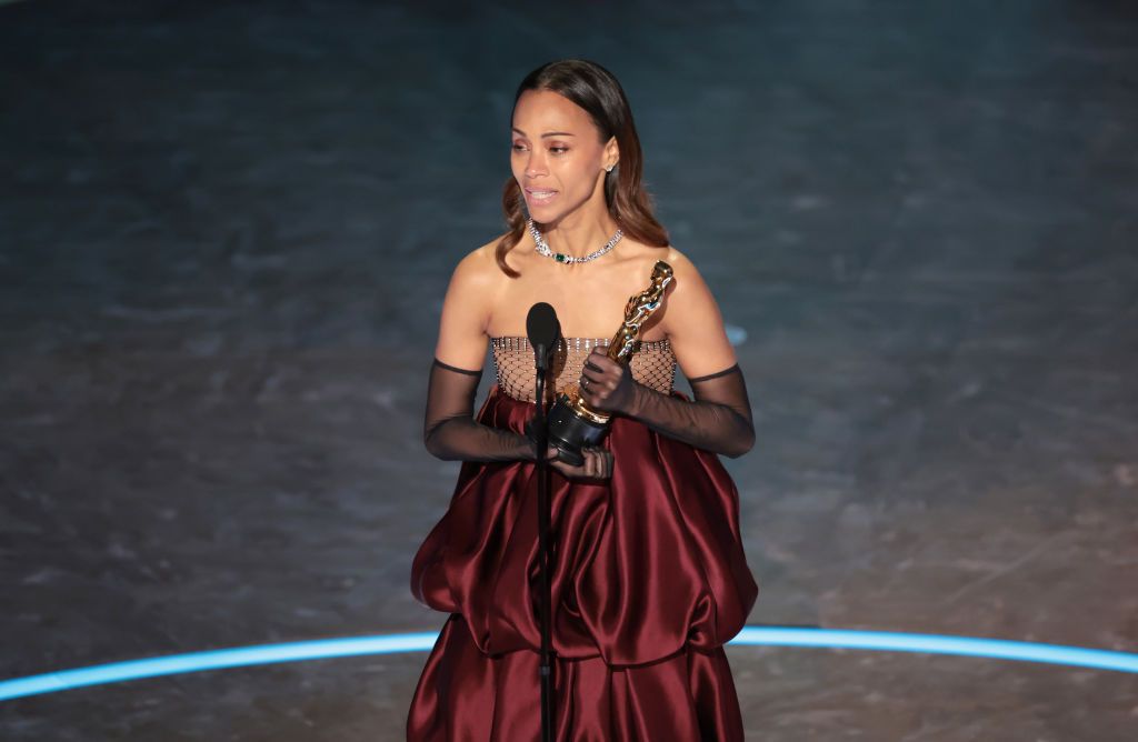 Zoe Saldaña Honors the Immigrant Experience During Her 2025 Oscars Speech